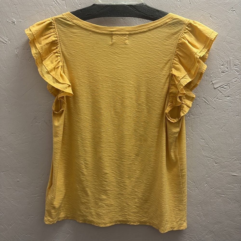 Nation Rylan Ruffled Cap Sleeve Top In Daisy, Medium - Picture 2 of 5
